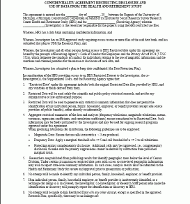 Restricted Data Agreement Form 1